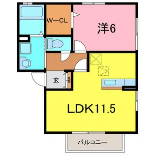 シャンテあき【1階】の間取り