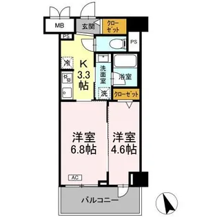ヴィラ トルチュ東刈谷【2階】の間取り