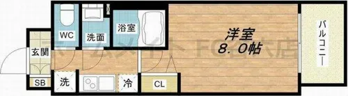 PHOENIX新大阪【8階】の間取り
