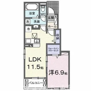 サク・ラ ワン【1階】の間取り