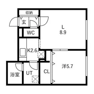 SAKURAコンフォートK【4階】の間取り