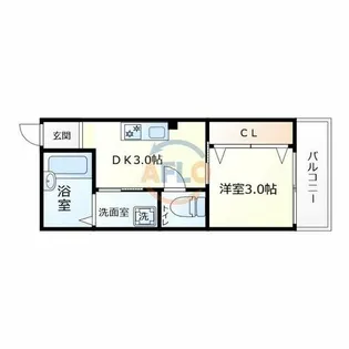 ニューライフ赤坂【5階】の間取り