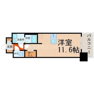 プレサンスジェネ鶴舞【2階】の間取り
