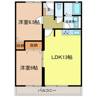 丸元ハイツ【2階】の間取り