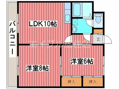 西岡コーポマリ【1階】の間取り