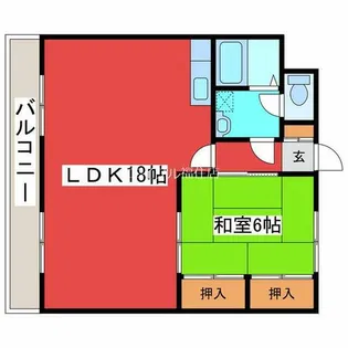 西岡コーポマリ【1階】の間取り