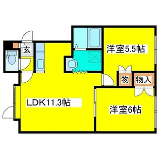 フィオーレ平岡【203号室】の間取り