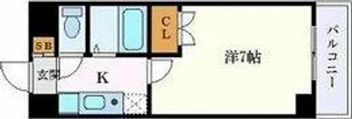 1Kの間取り画像