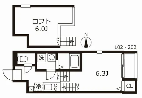 ハーモニーテラス・ワカ【1階】の間取り