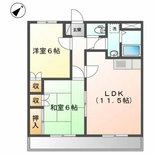 グリーンワイズ【2階】の間取り