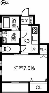 Bell Marine【103号室】の間取り