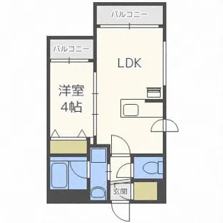 ルコリドール南郷【202号室】の間取り