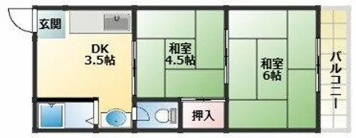 清月マンション【2階】の間取り