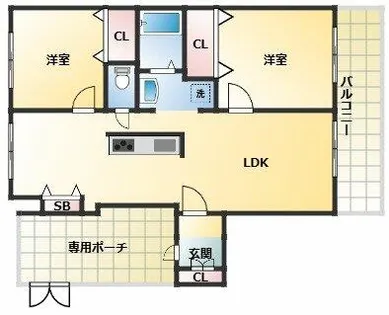 ガーデンハイツ加美B棟【7階】の間取り