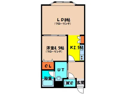 メゾンパティオ東山【201号室】の間取り