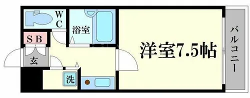 エバースクエア同心【3階】の間取り