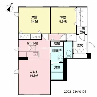 NADYA上富野【1階】の間取り
