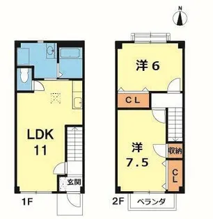 Pheasantrun(フェザントラン)【5号室】の間取り