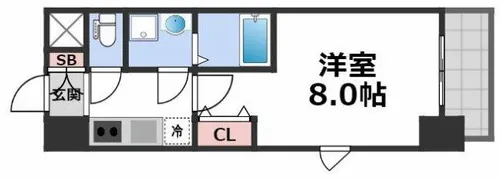 S-RESIDENCE緑橋serio【5階】の間取り