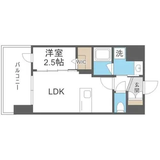 シーズンフラッツ渡辺通【5階】の間取り