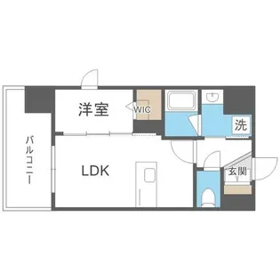 シーズンフラッツ渡辺通【6階】の間取り