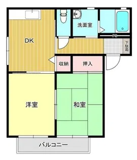 ヴィラ妙楽寺Ⅱ【1階】の間取り