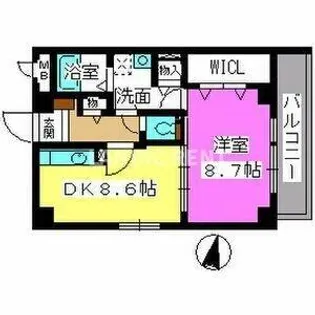 ノーヴァルーチェ高砂【5階】の間取り
