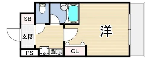 エスリード三宮フラワーロード【3階】の間取り