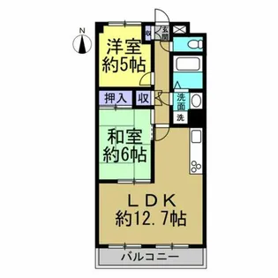 コスモハイツ【4階】の間取り