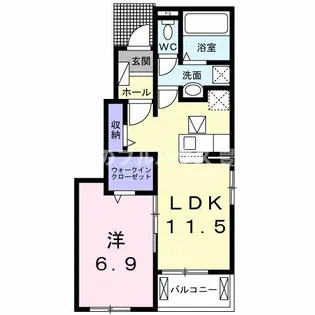 ジェ ネ モンパⅠ【1階】の間取り