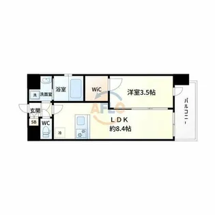 LUMINOUS三国本町【11階】の間取り