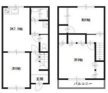 アベニュー安室【1階】の間取り