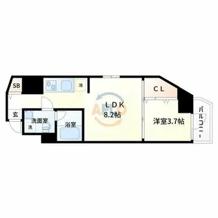 RIDGE江坂【3階】の間取り