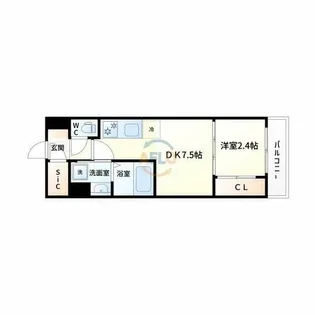 コンフォリア新大阪宮原Q【7階】の間取り