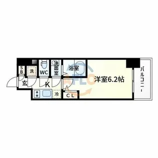 エスリード新大阪ヴェルデ【2階】の間取り