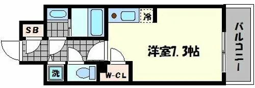 BLAU本町東【13階】の間取り