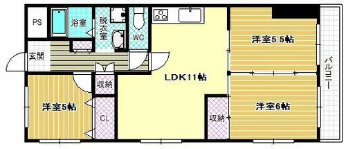 バンブー離宮【1階】の間取り