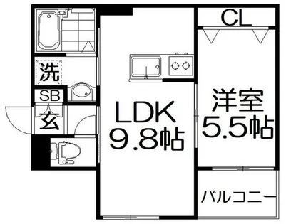 パレミヤビ香里西【2階】の間取り