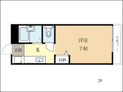 コージーハイツ【1階】の間取り