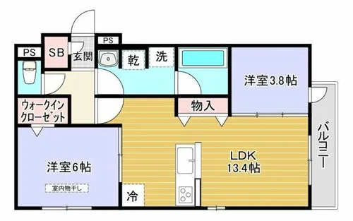 クラシスト苅田EAST【2階】の間取り