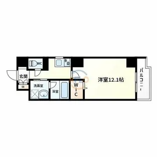 エレメント西田辺【3階】の間取り