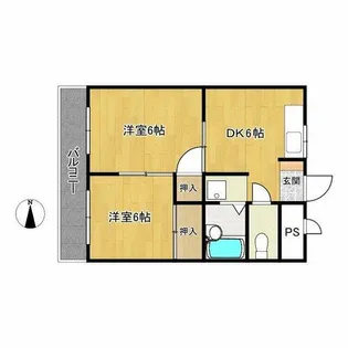 タクティ三津屋【3階】の間取り