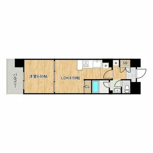 S-FORT桜川【2階】の間取り