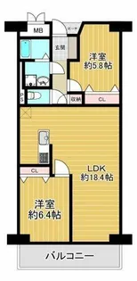 谷町グランドハイツ【9階】の間取り