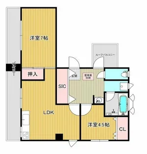 メゾン丸菱【7階】の間取り