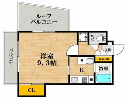 ブライト岸里【2階】の間取り