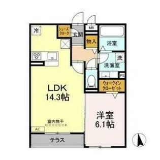 ラ・メゾン・サンパティーク【1階】の間取り