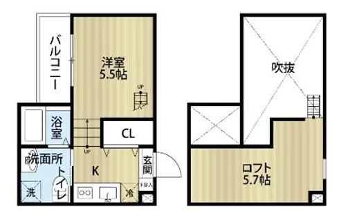 Rich hill SUWA【202号室】の間取り