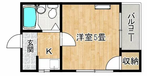 宿院スカイハイツ【501号室】の間取り