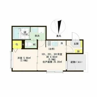 フォワード伏見稲荷【3階】の間取り